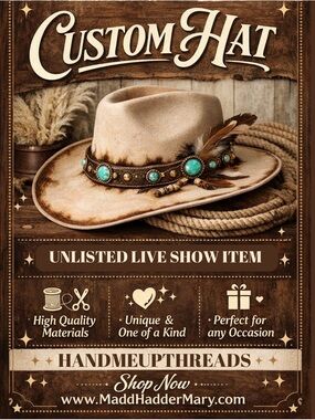 Unlisted Handcrafted MaddHadderMary Hat 🤠